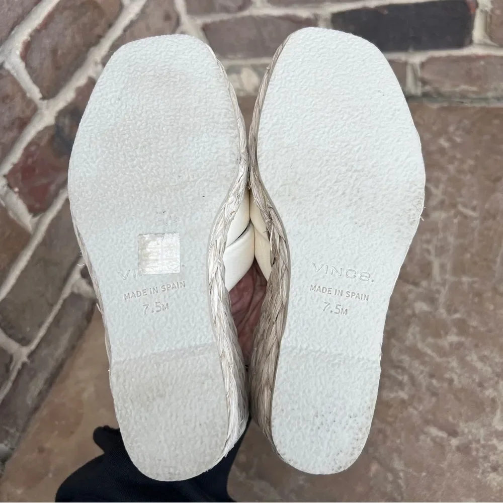 Vince Gillian Mule Sandal White Sz 7.5